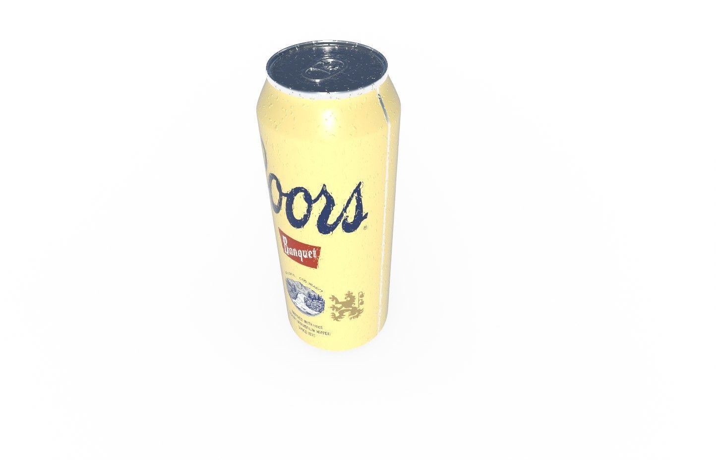 Coors Banquet Beer Low-poly 3D model_4