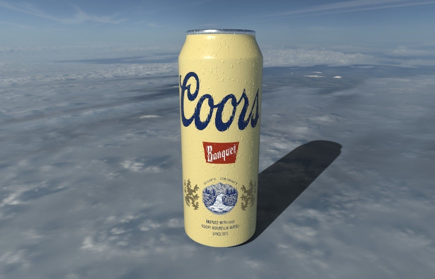 Coors Banquet Beer Low-poly 3D model_9