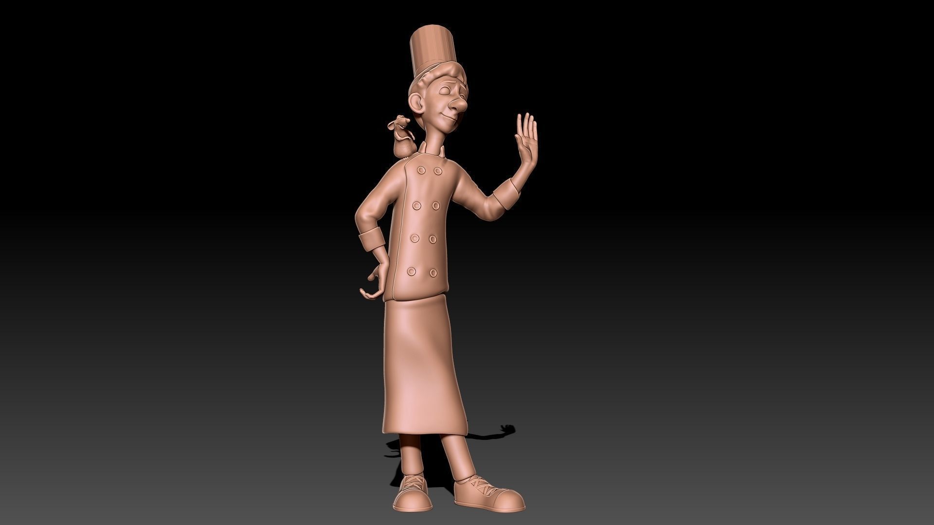 ratatouille chef 3D print model_2
