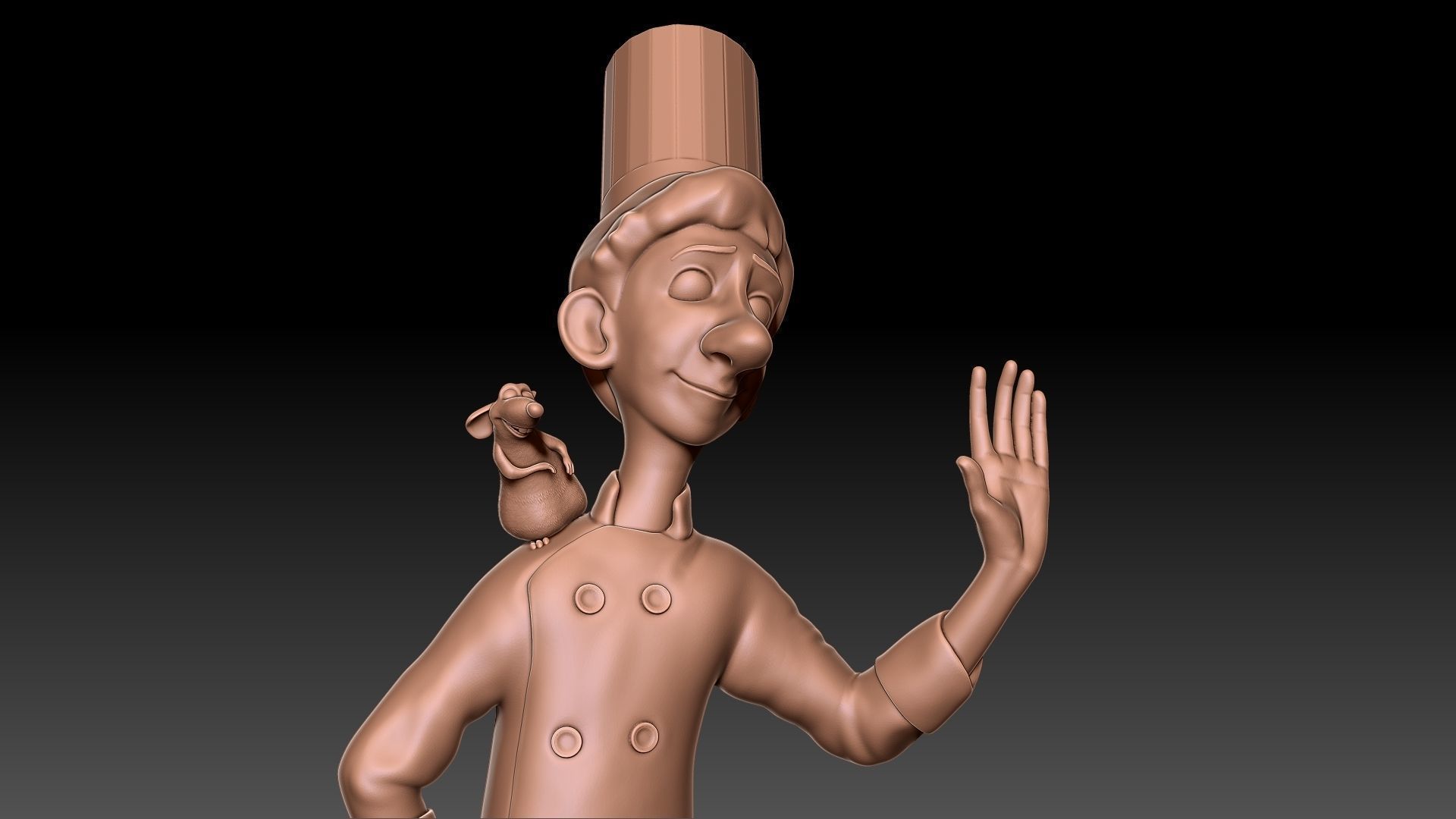 ratatouille chef 3D print model_1