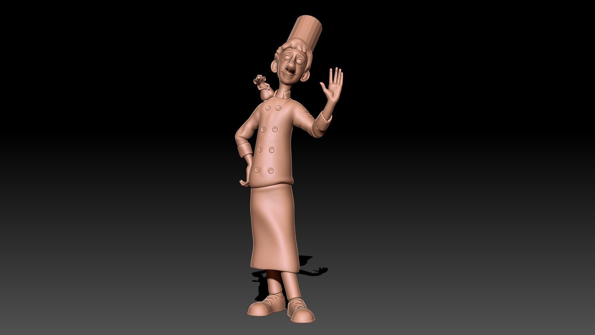 ratatouille chef 3D print model_3