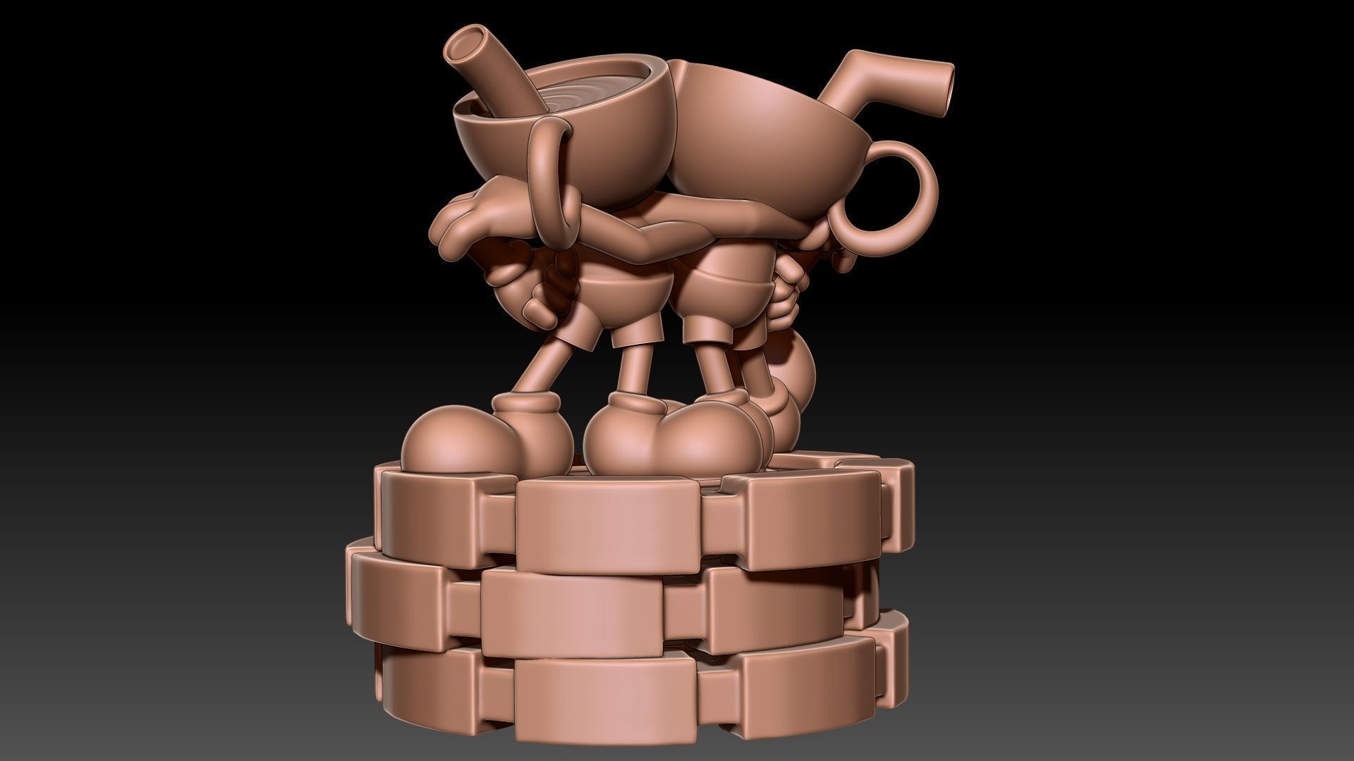 Cuphead Mugman  3D print model_5