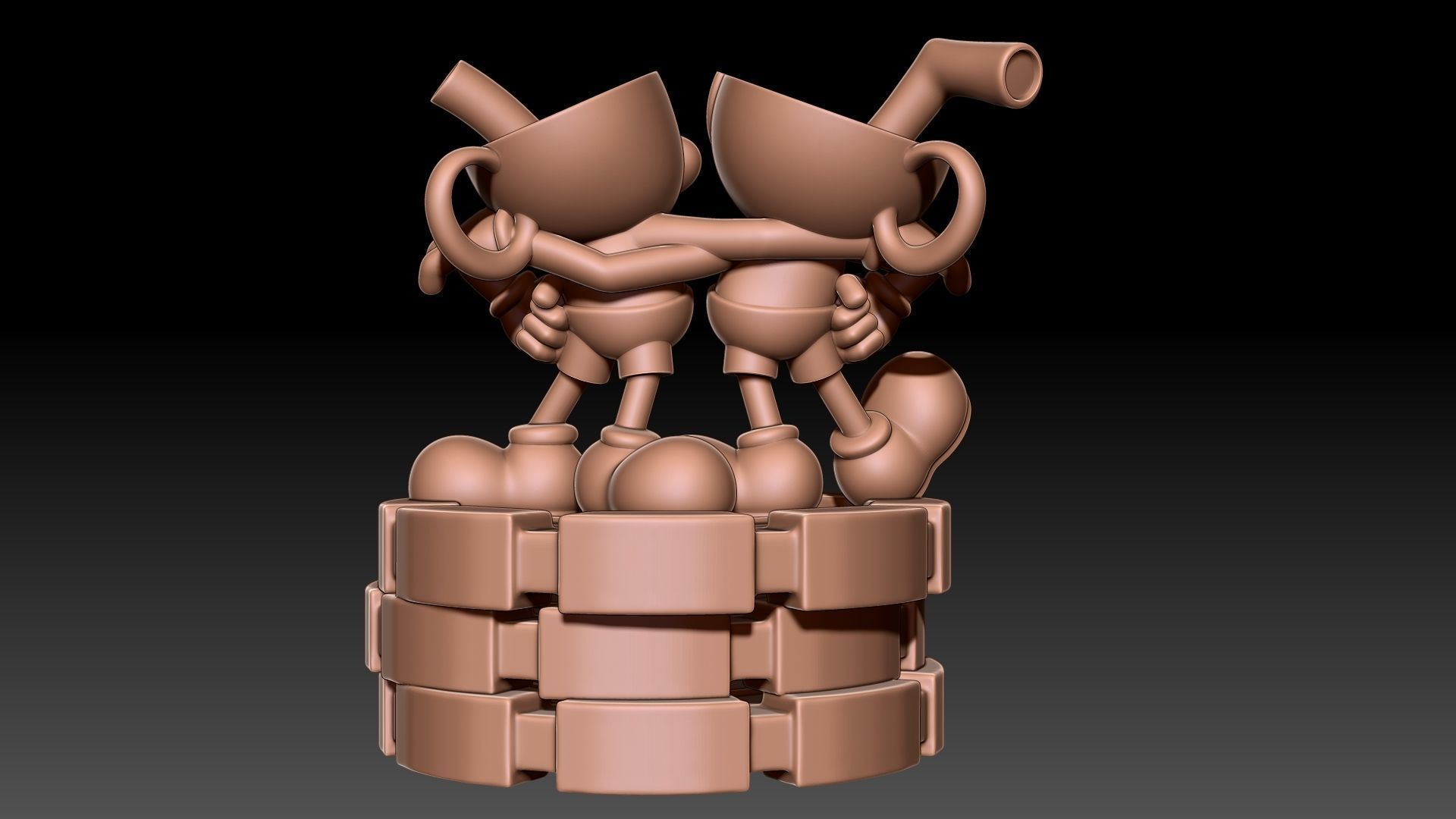 Cuphead Mugman  3D print model_6