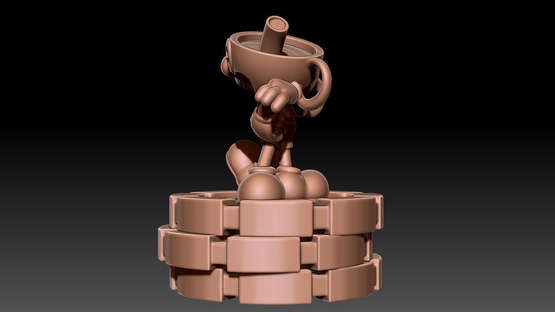 Cuphead Mugman  3D print model_4