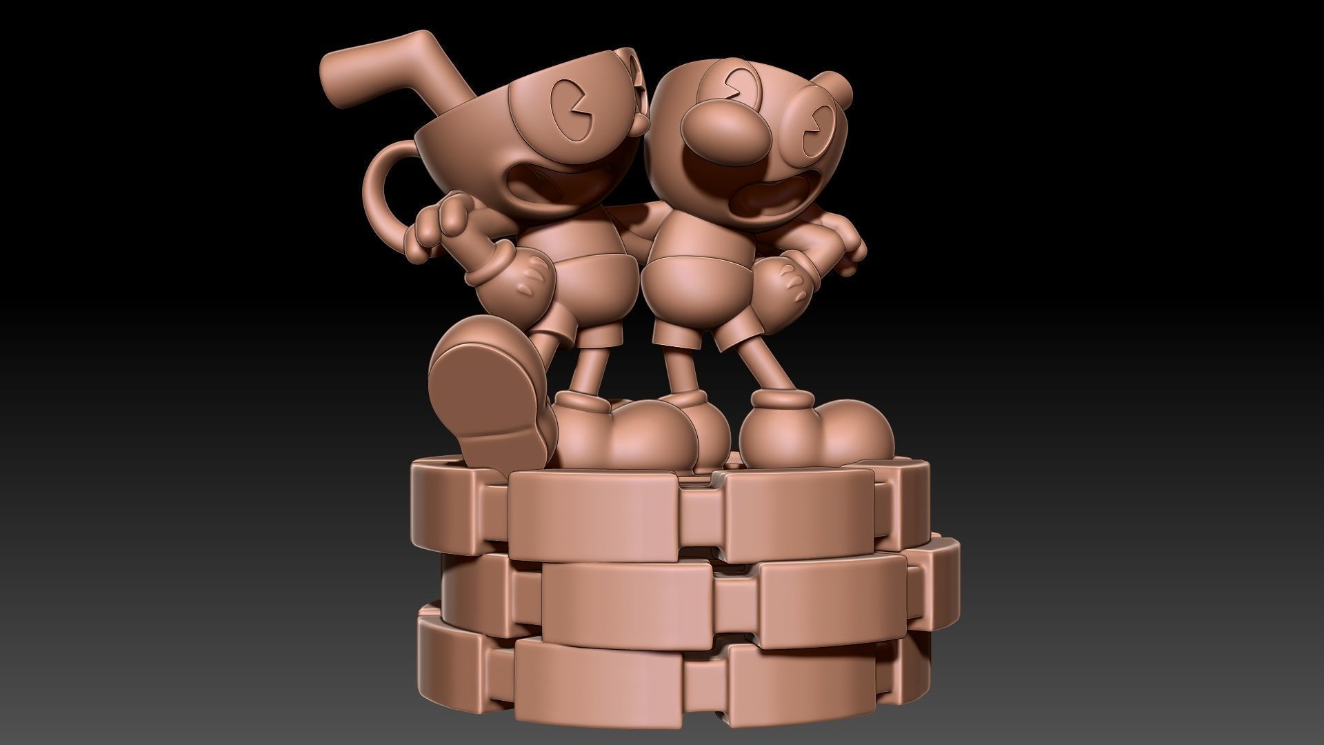 Cuphead Mugman  3D print model_9