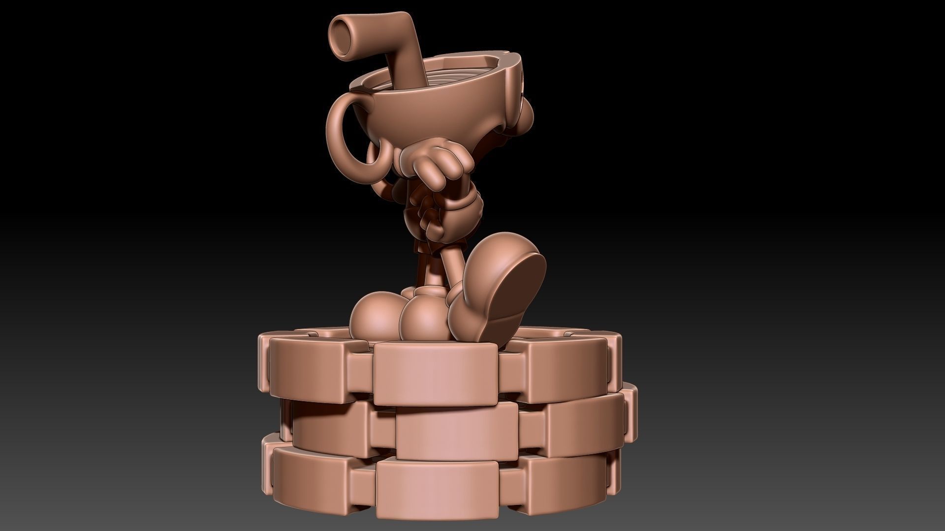 Cuphead Mugman  3D print model_8