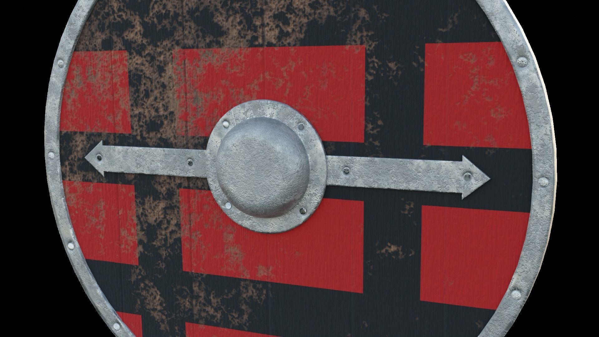 Shield Collection Low-poly 3D model_4