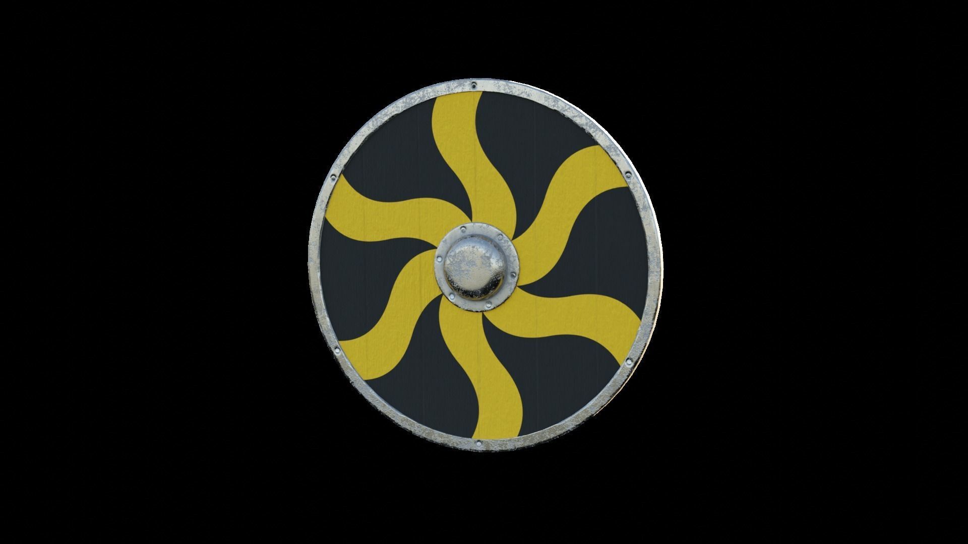 Shield Collection Low-poly 3D model_7