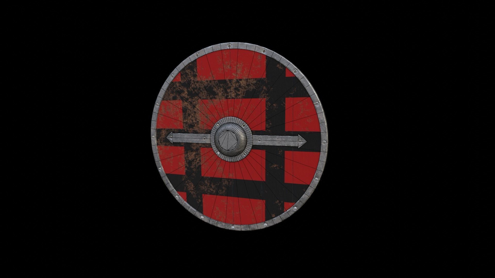 Shield Collection Low-poly 3D model_5