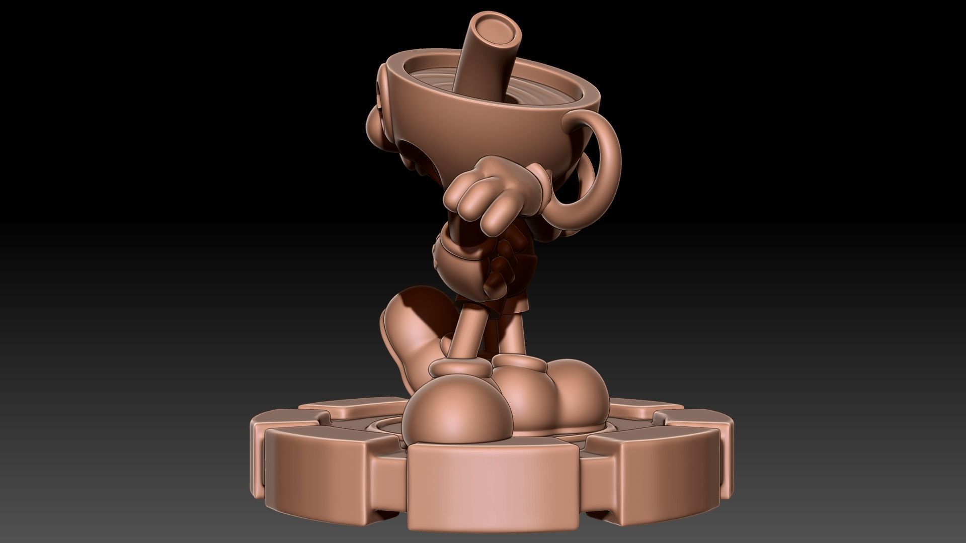 Cuphead Mugman 3D print model_2