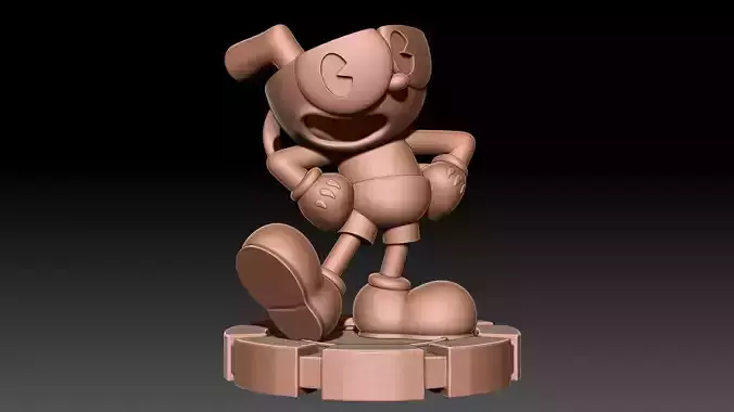 Cuphead character 3D print model