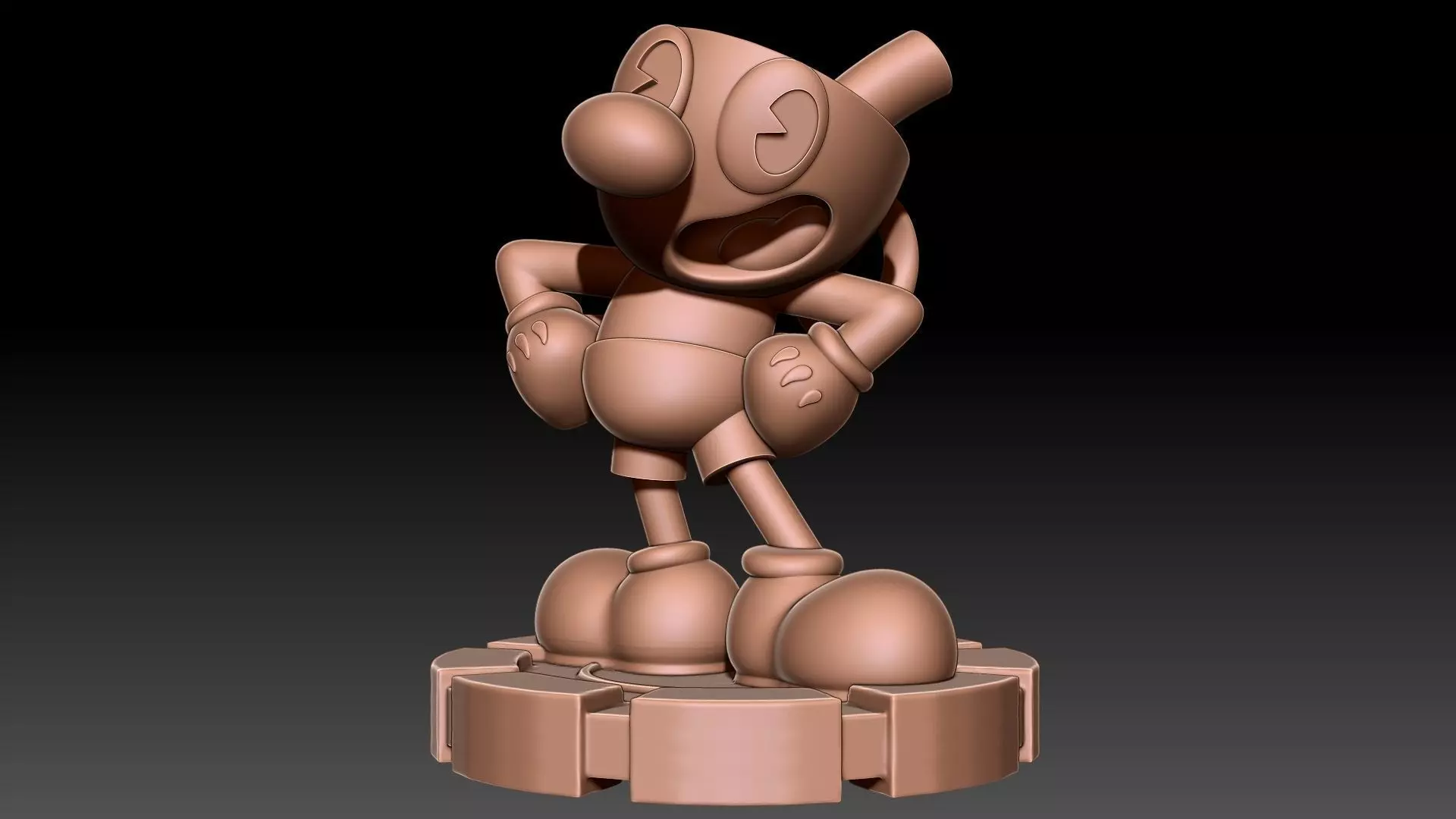 Mugman mickey mouse trophy 3D print model_0