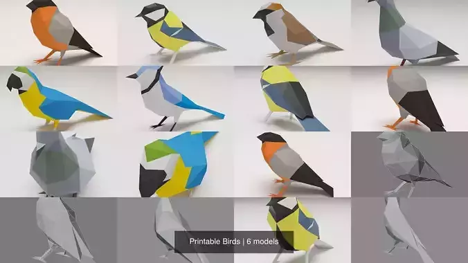 Printable Birds 3D Model Collection