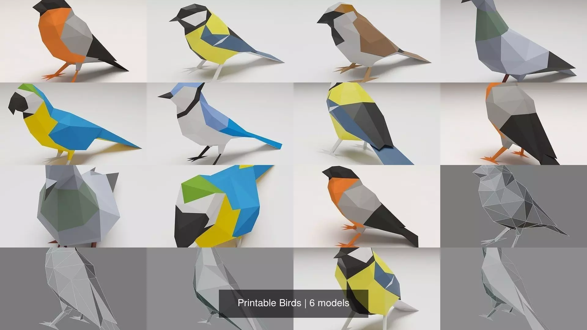 Printable Birds 3D Model Collection_0