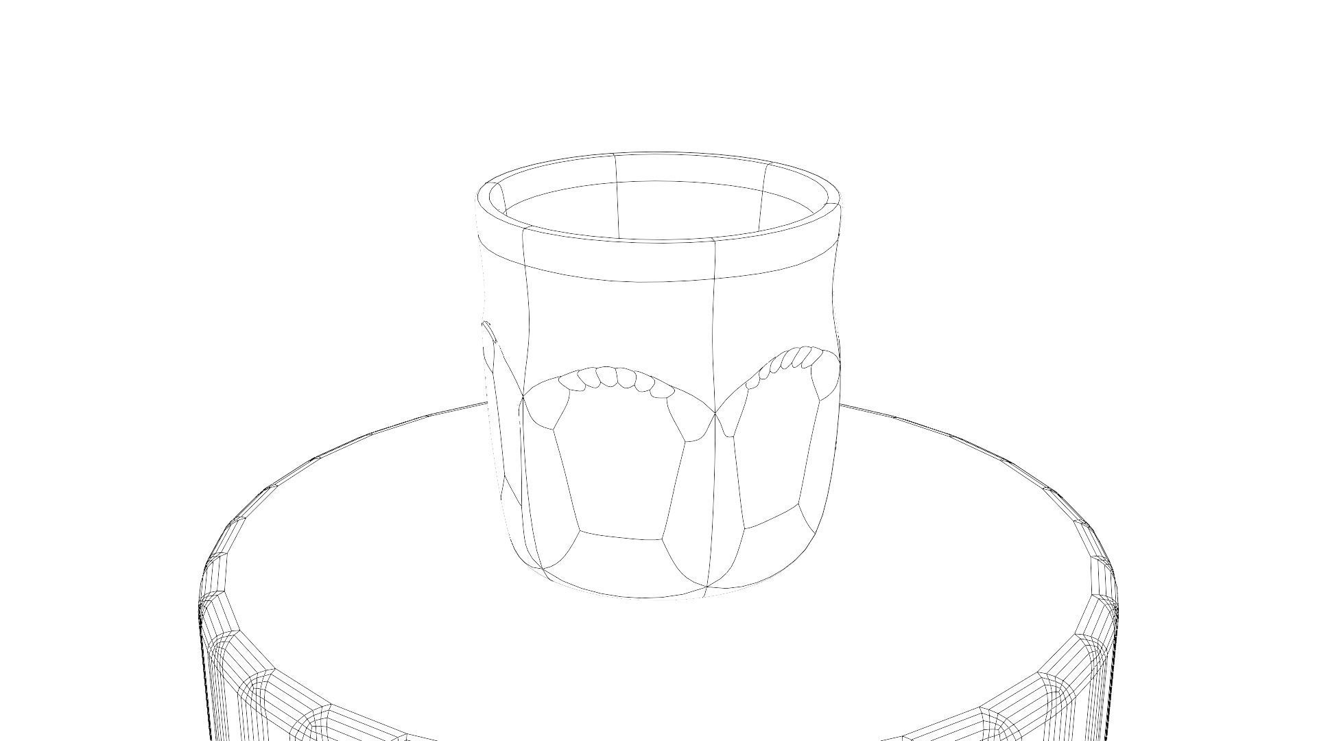 Whiskey glass Low-poly 3D model_27