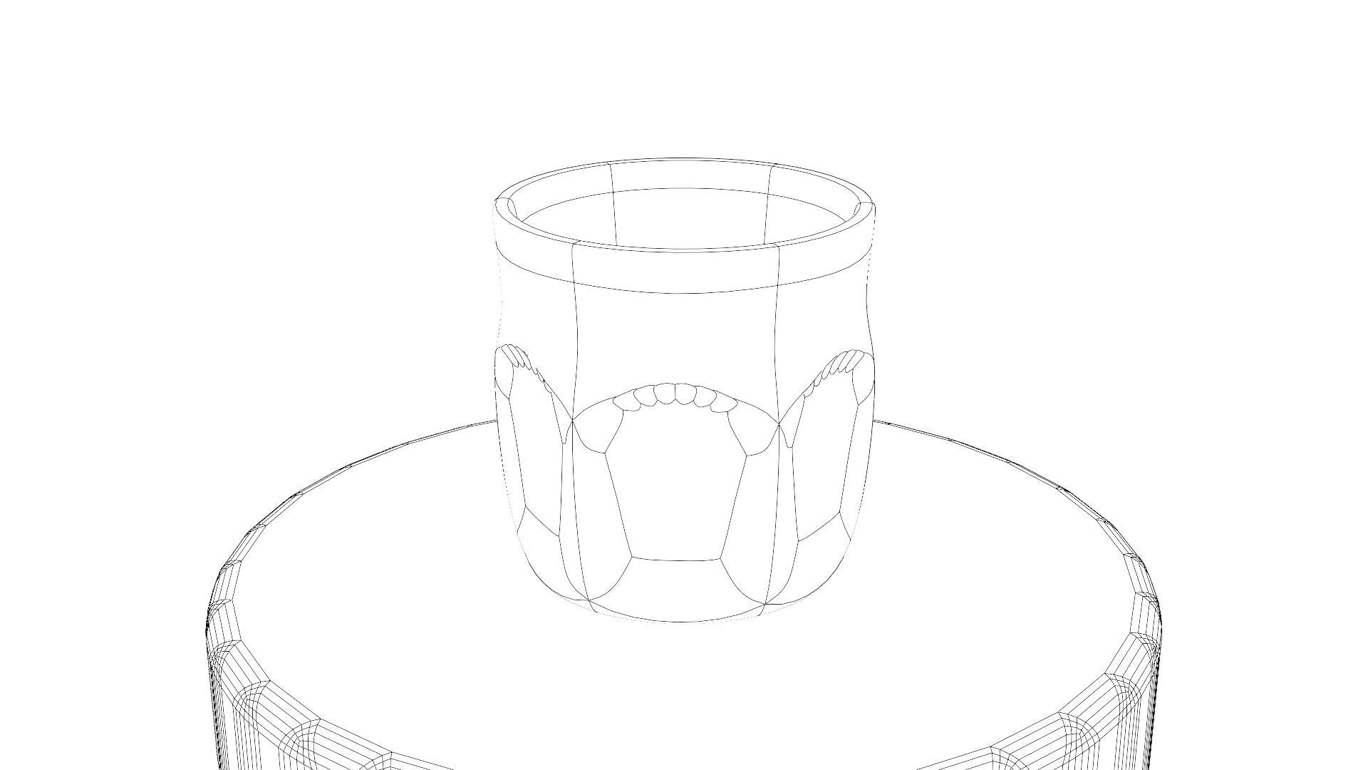 Whiskey glass Low-poly 3D model_23