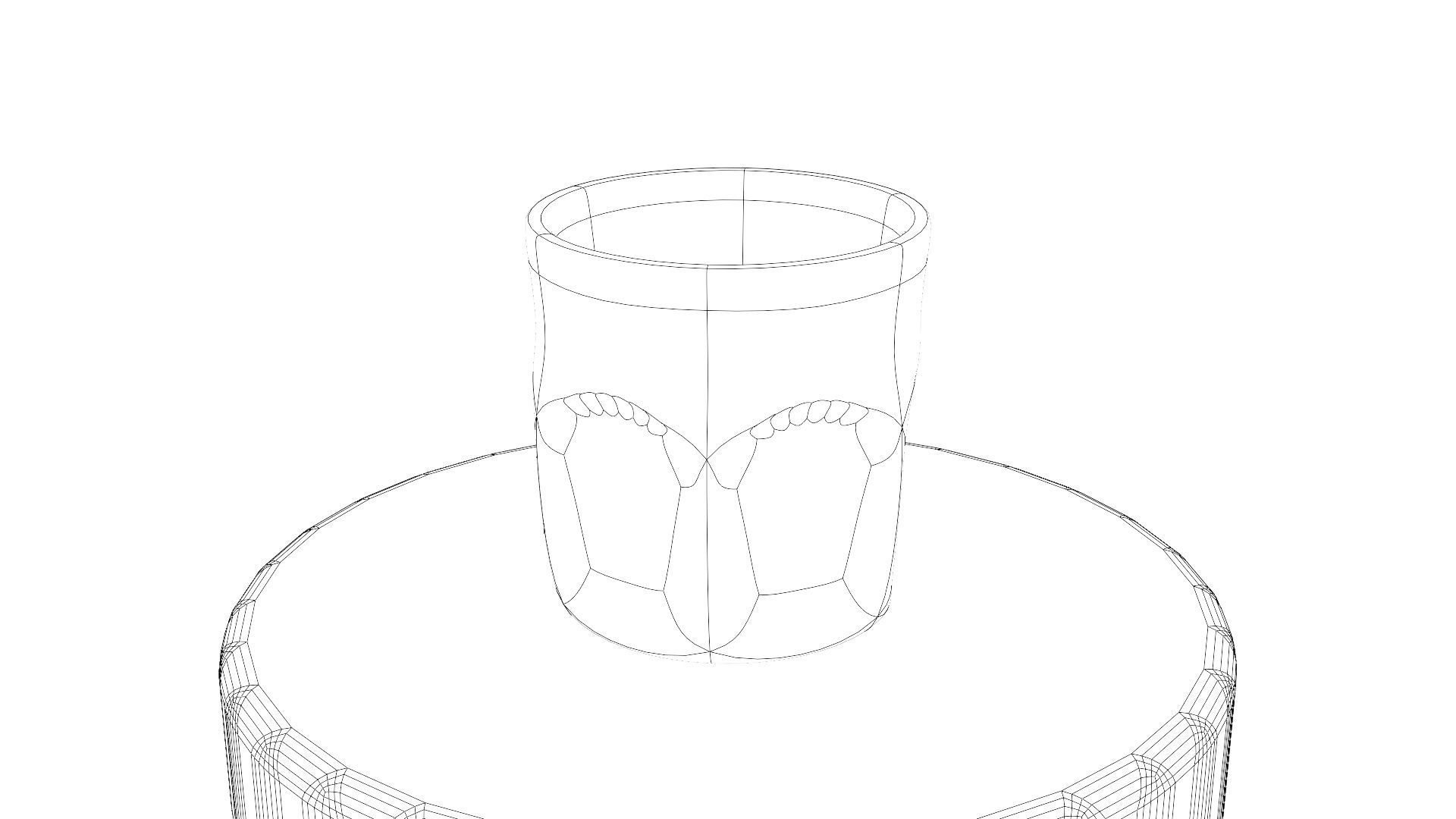 Whiskey glass Low-poly 3D model_24