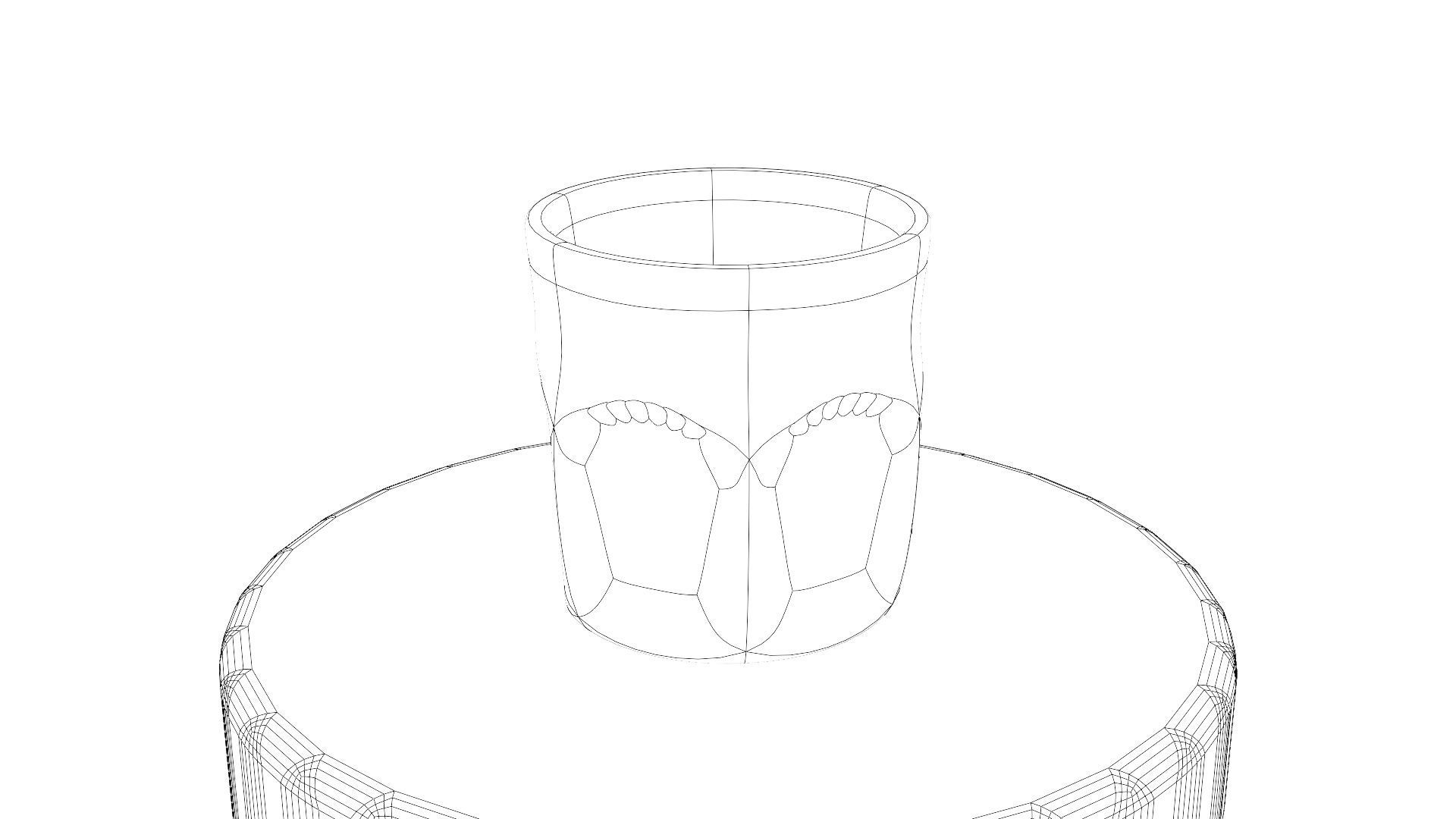 Whiskey glass Low-poly 3D model_31