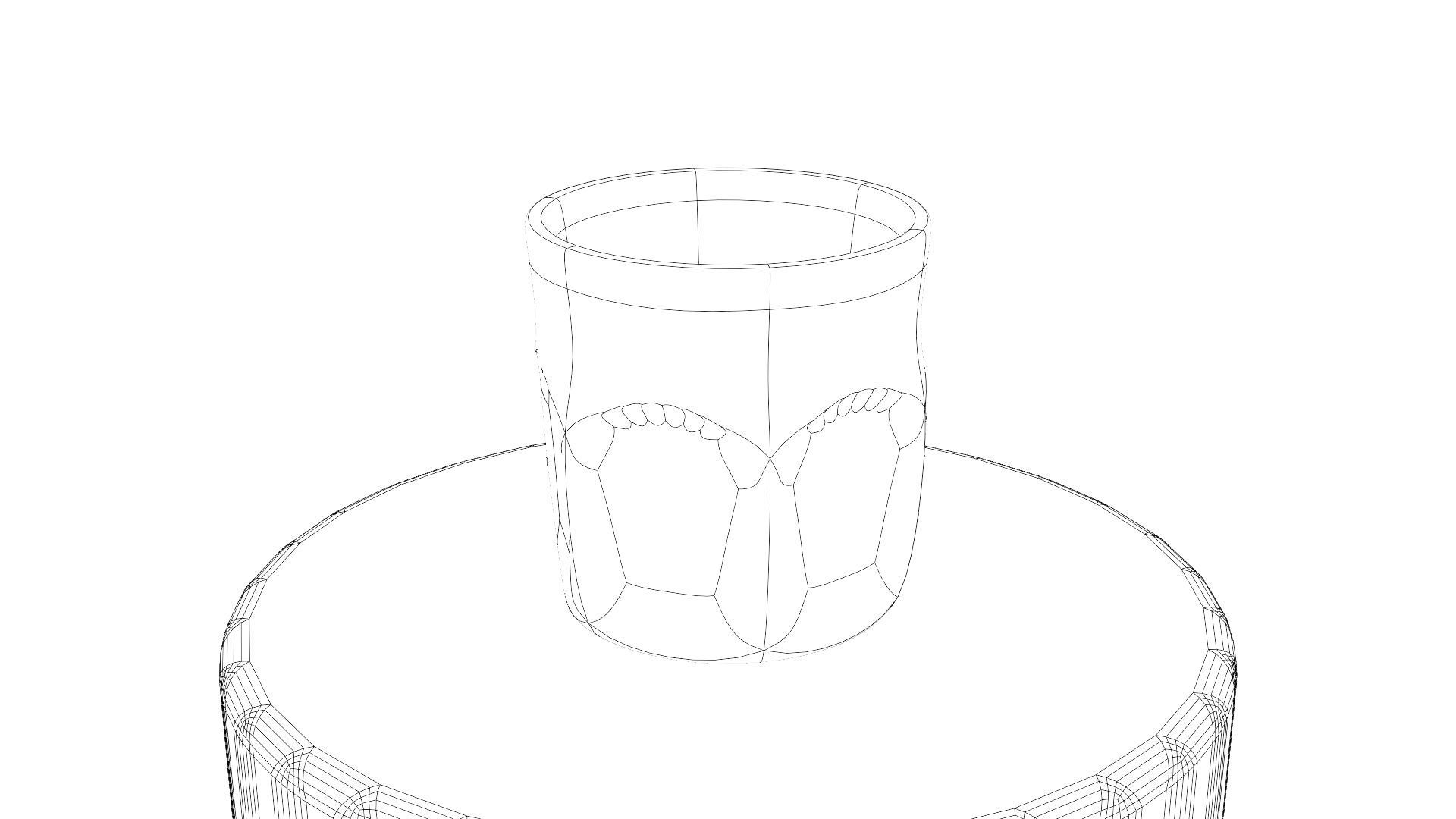 Whiskey glass Low-poly 3D model_29