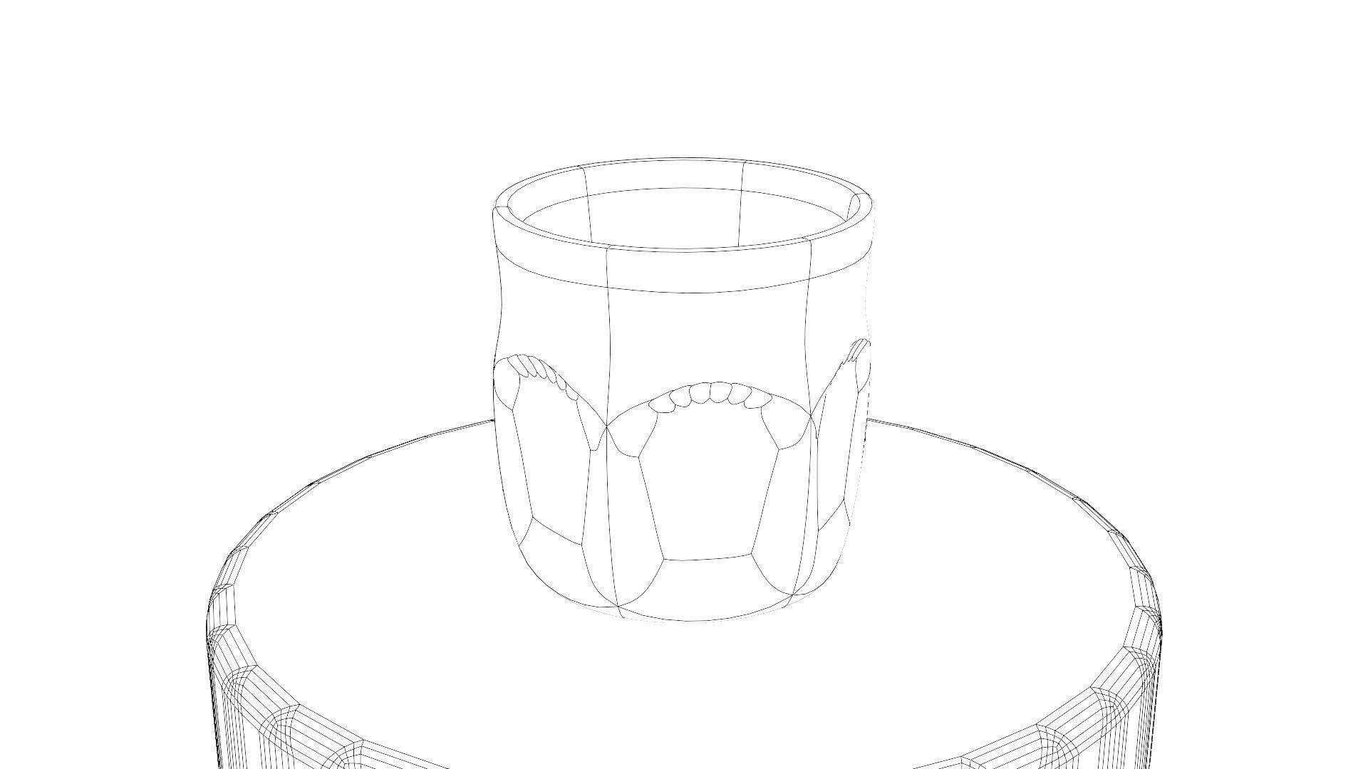 Whiskey glass Low-poly 3D model_30