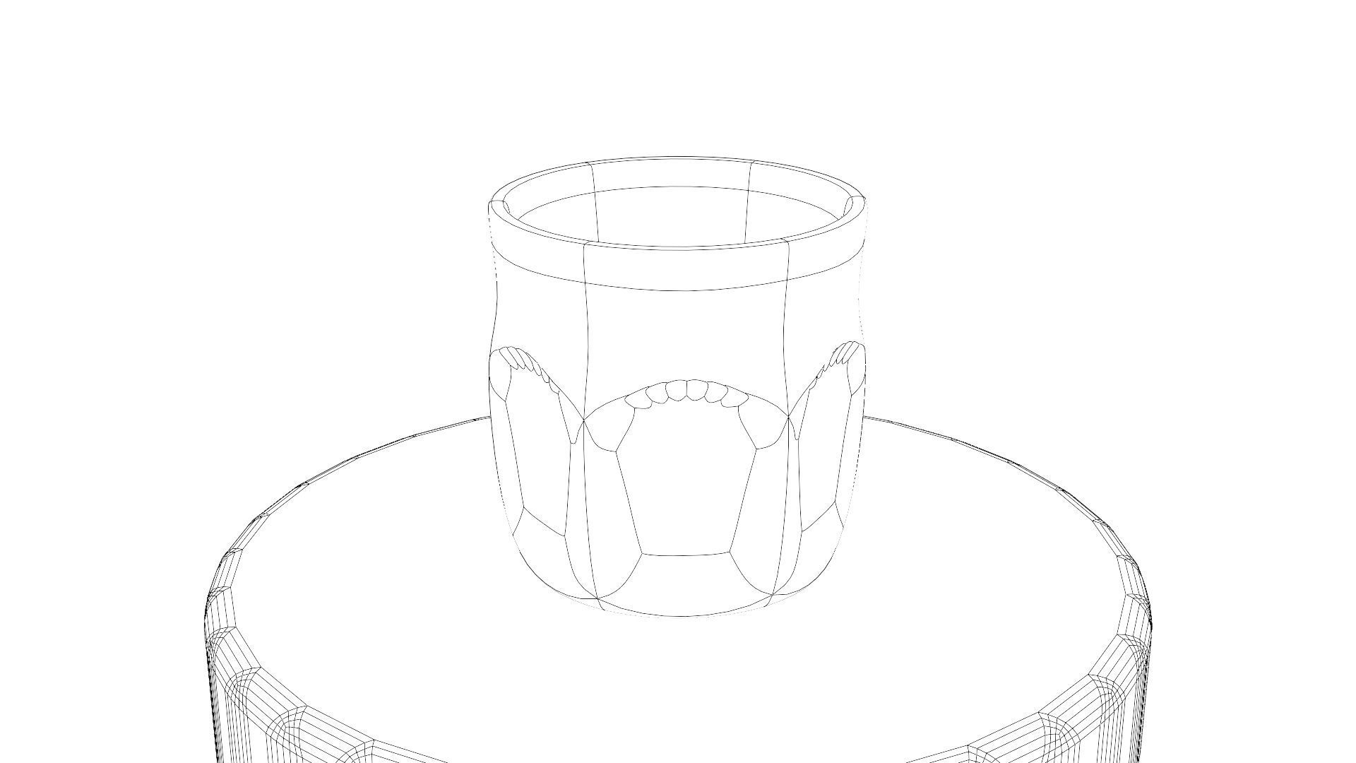 Whiskey glass Low-poly 3D model_32