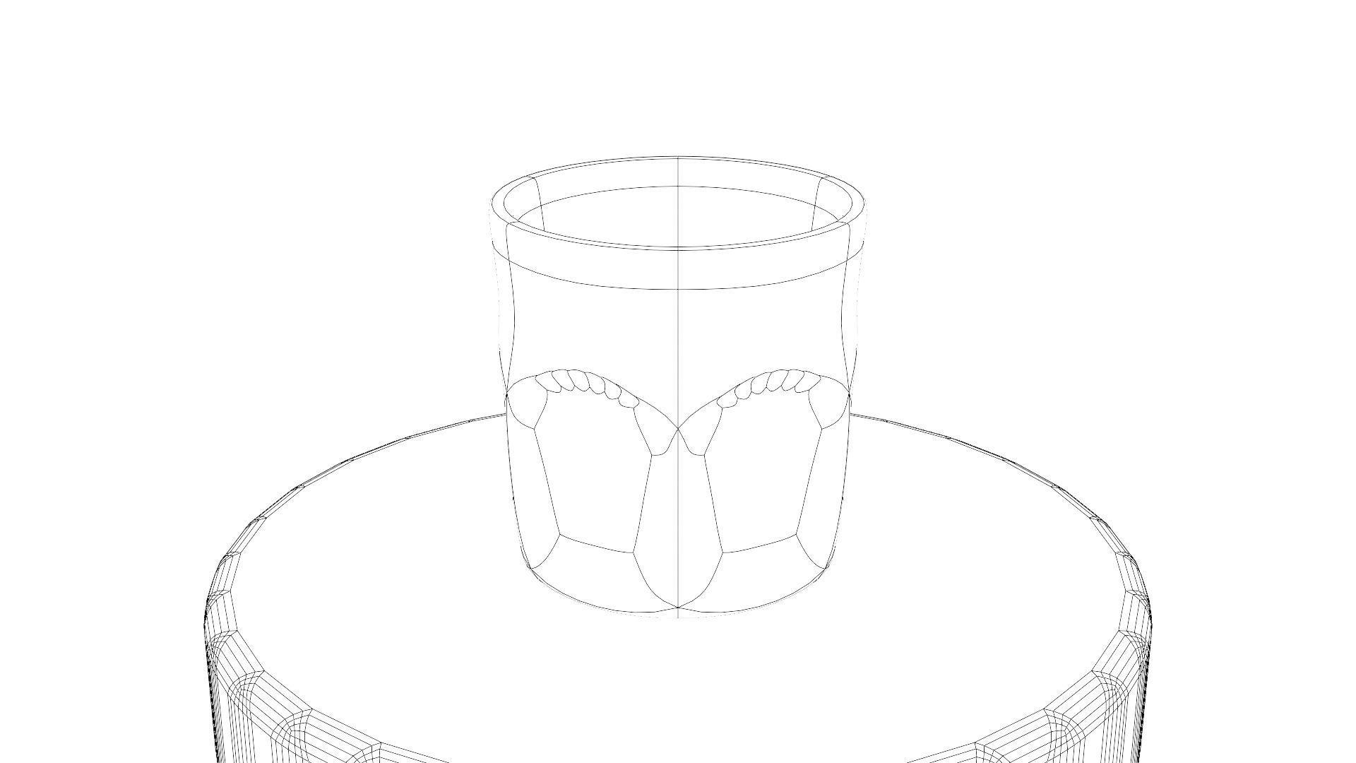 Whiskey glass Low-poly 3D model_22