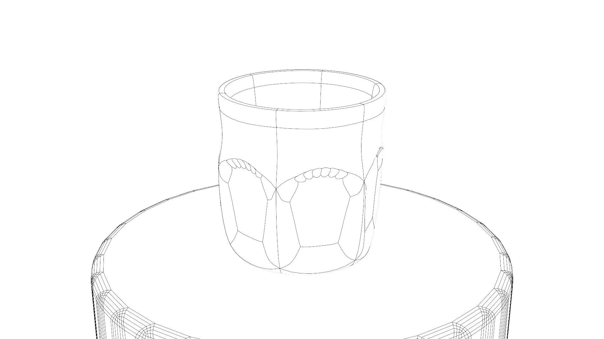 Whiskey glass Low-poly 3D model_28