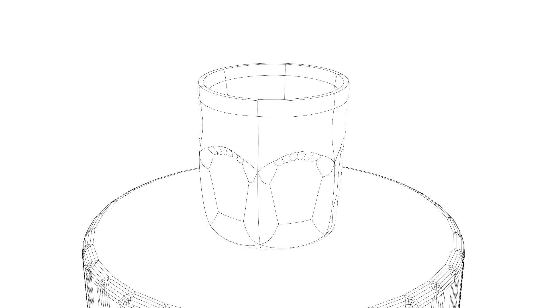 Whiskey glass Low-poly 3D model_26