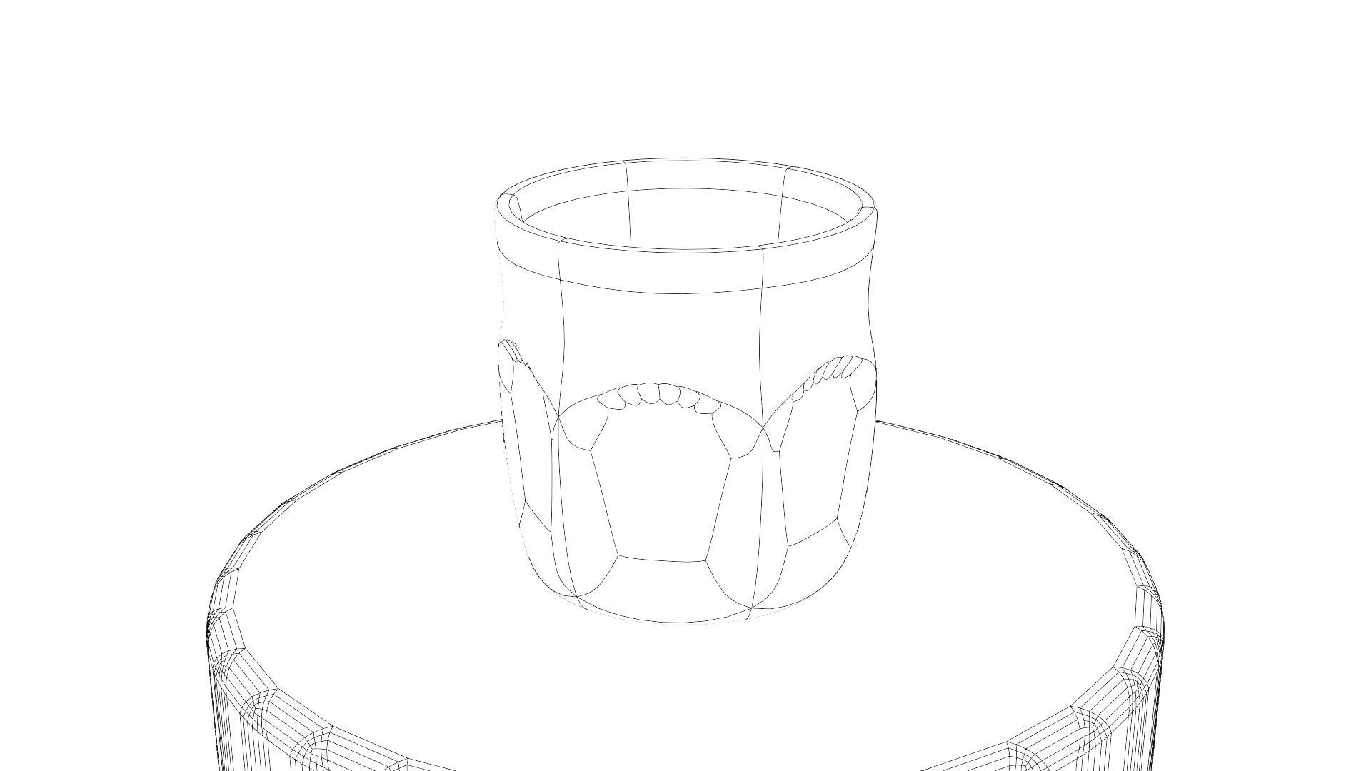 Whiskey glass Low-poly 3D model_25