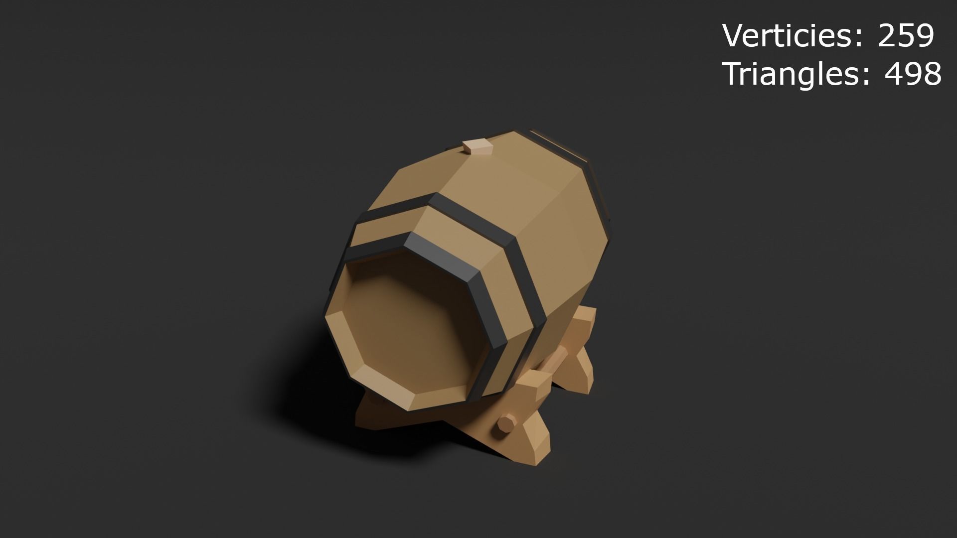 Low Poly Style Barrel Assets Low-poly 3D model_10
