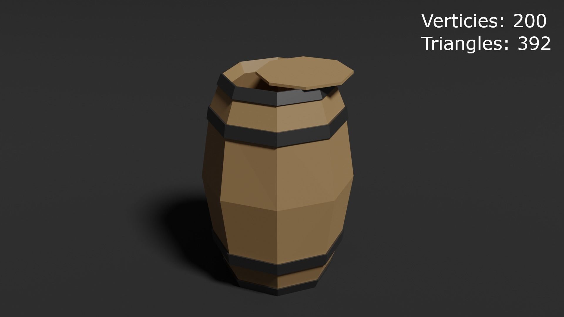 Low Poly Style Barrel Assets Low-poly 3D model_3