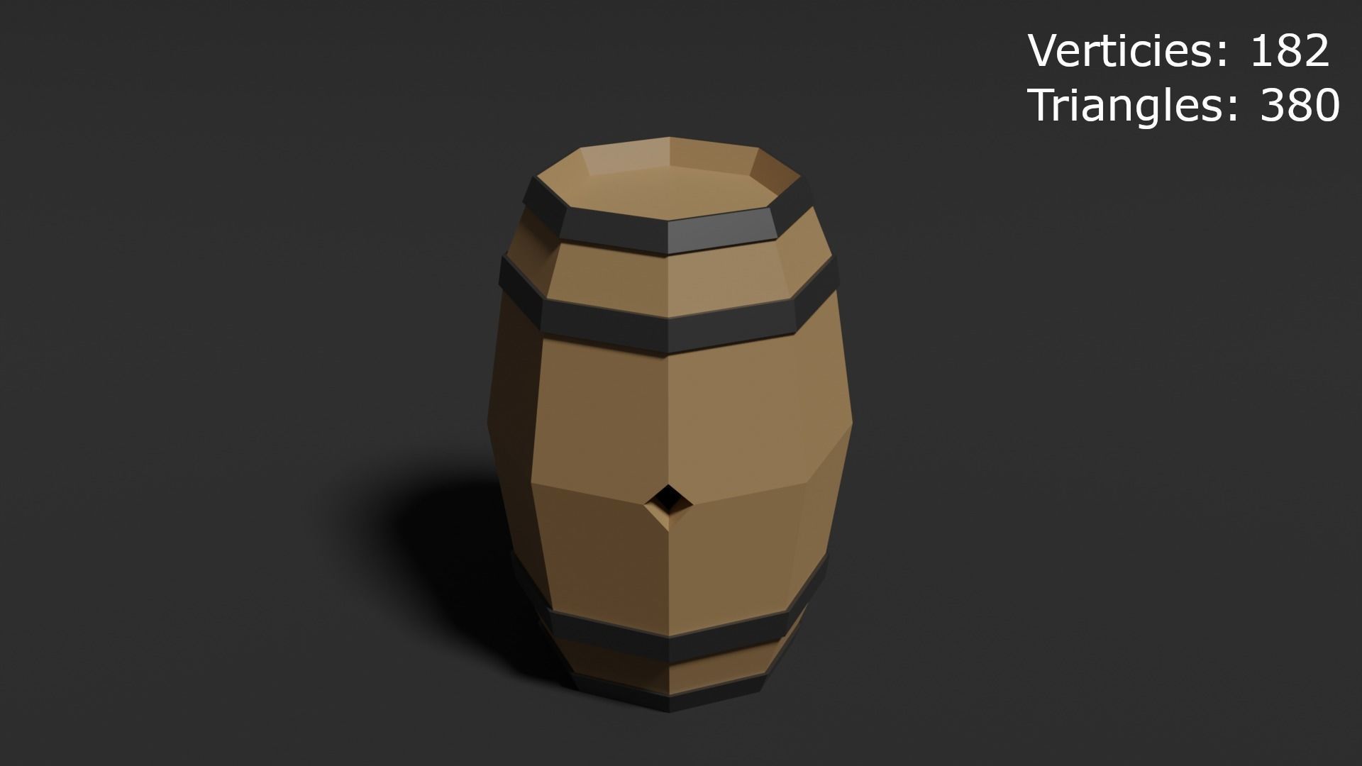 Low Poly Style Barrel Assets Low-poly 3D model_8