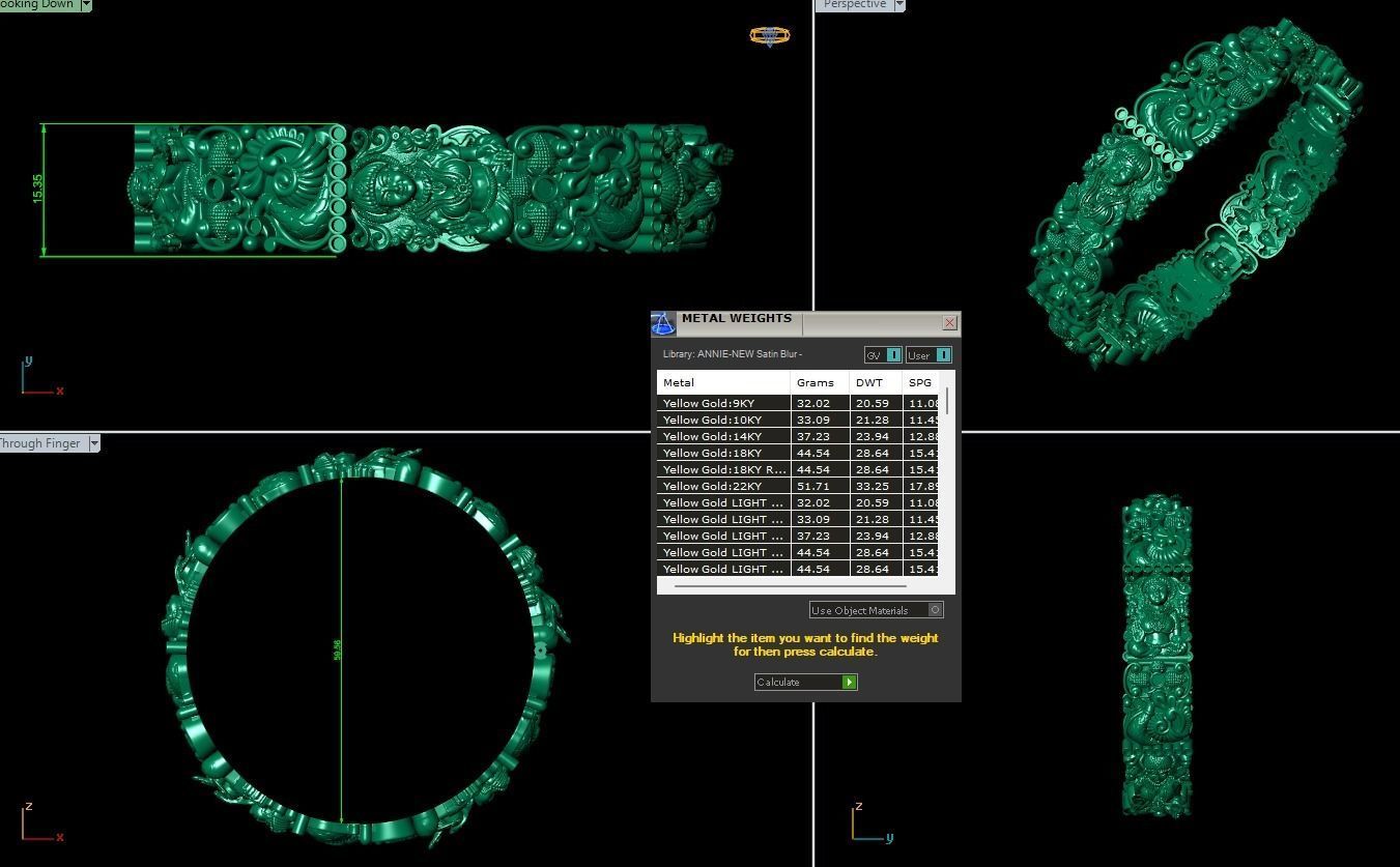 LAXMI MAA BRACELET 3D print model_1