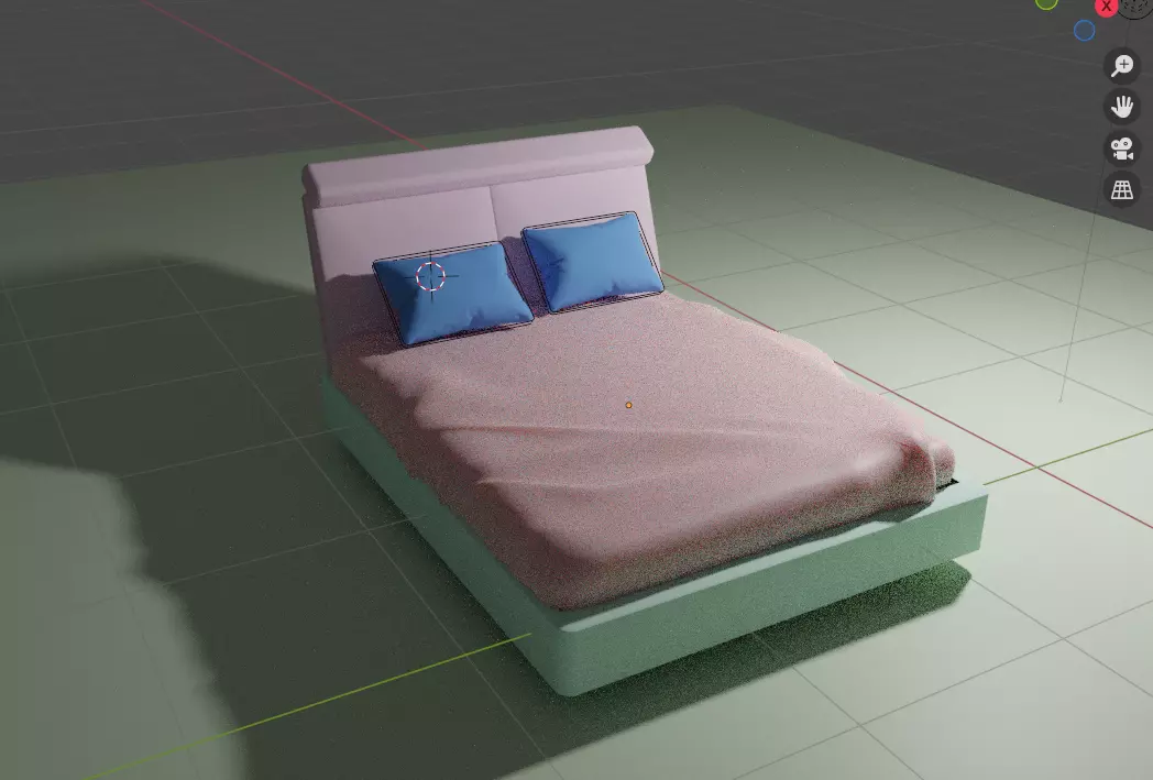 house bed with animation Free 3D model_0