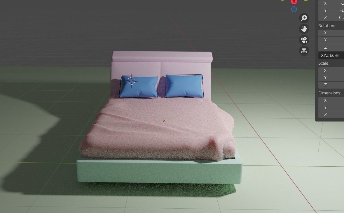house bed with animation Free 3D model_1
