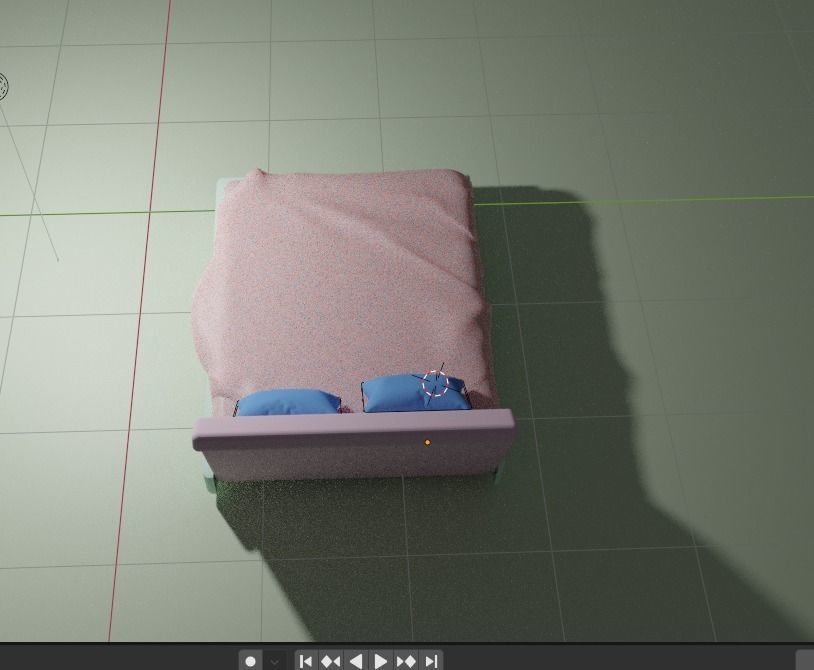 house bed with animation Free 3D model_3