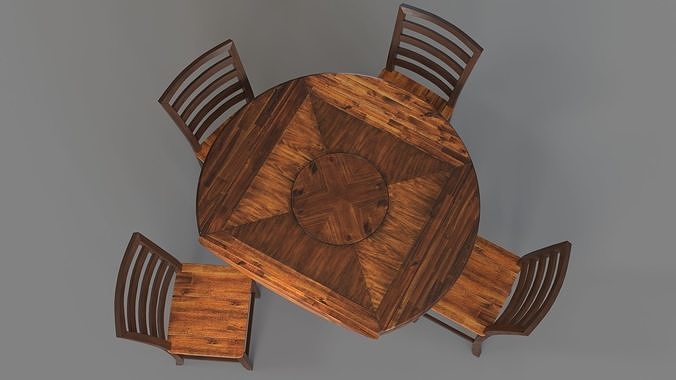 Abaco Drop-Leaf Dining Set 3D model 4