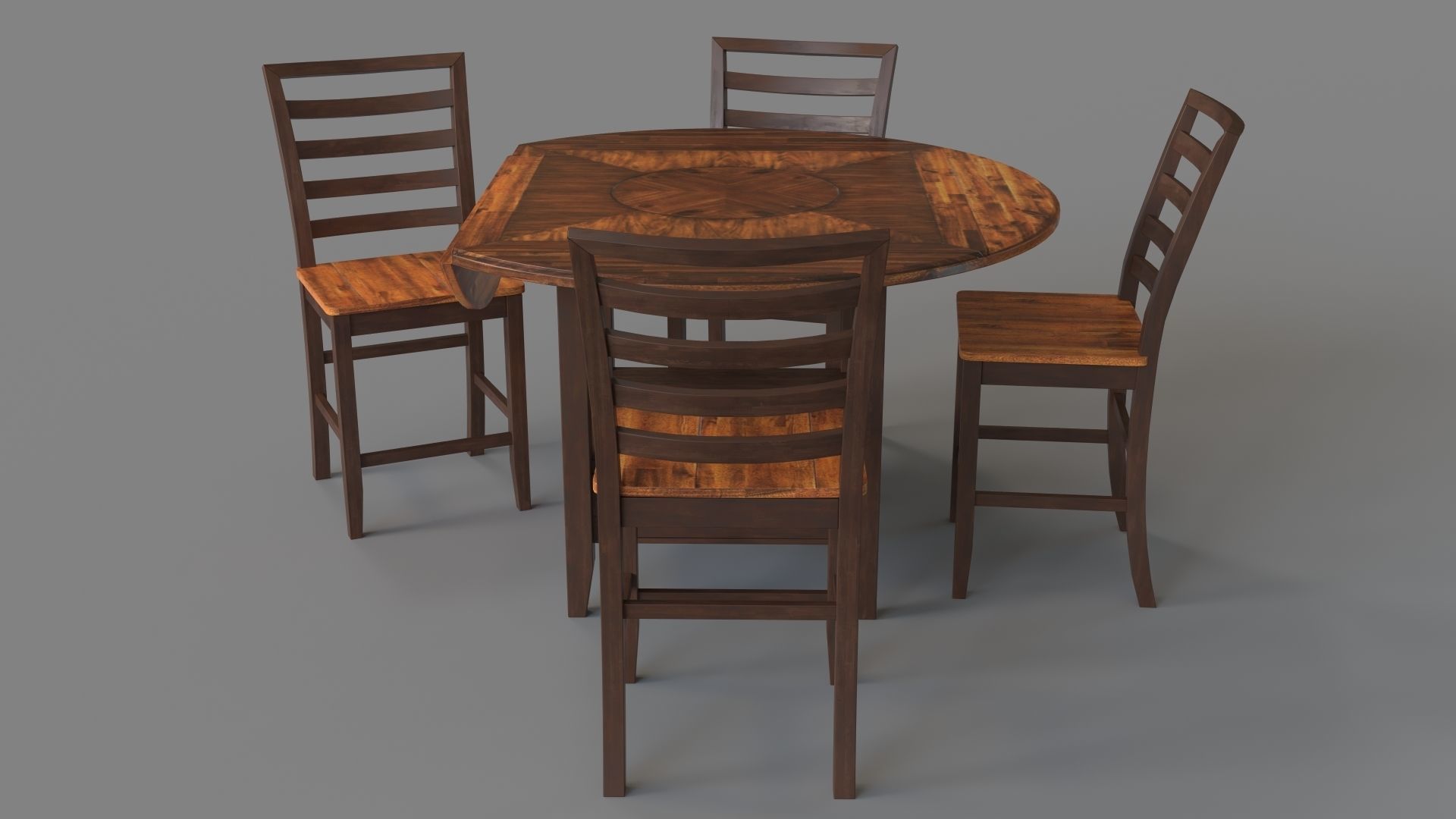Abaco Drop-Leaf Dining Set 3D model_1