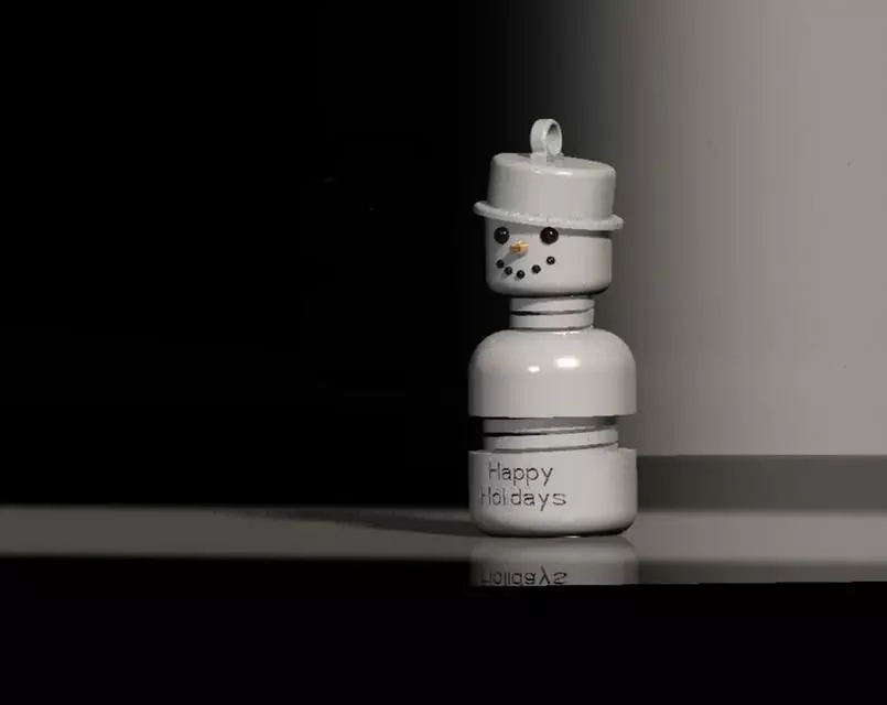 Snowy the spingy snowman Free 3D model