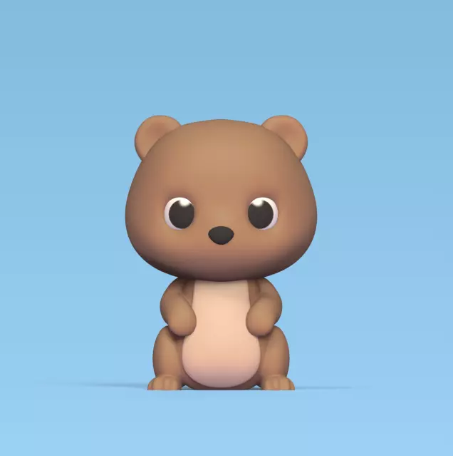 Cute Otter 3D print model_0