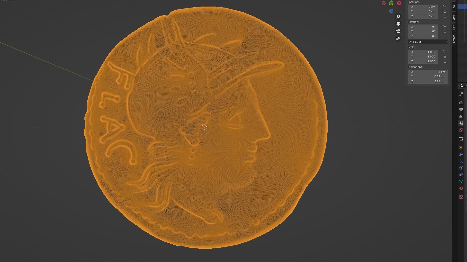 denarius rutilia 3D print model_6
