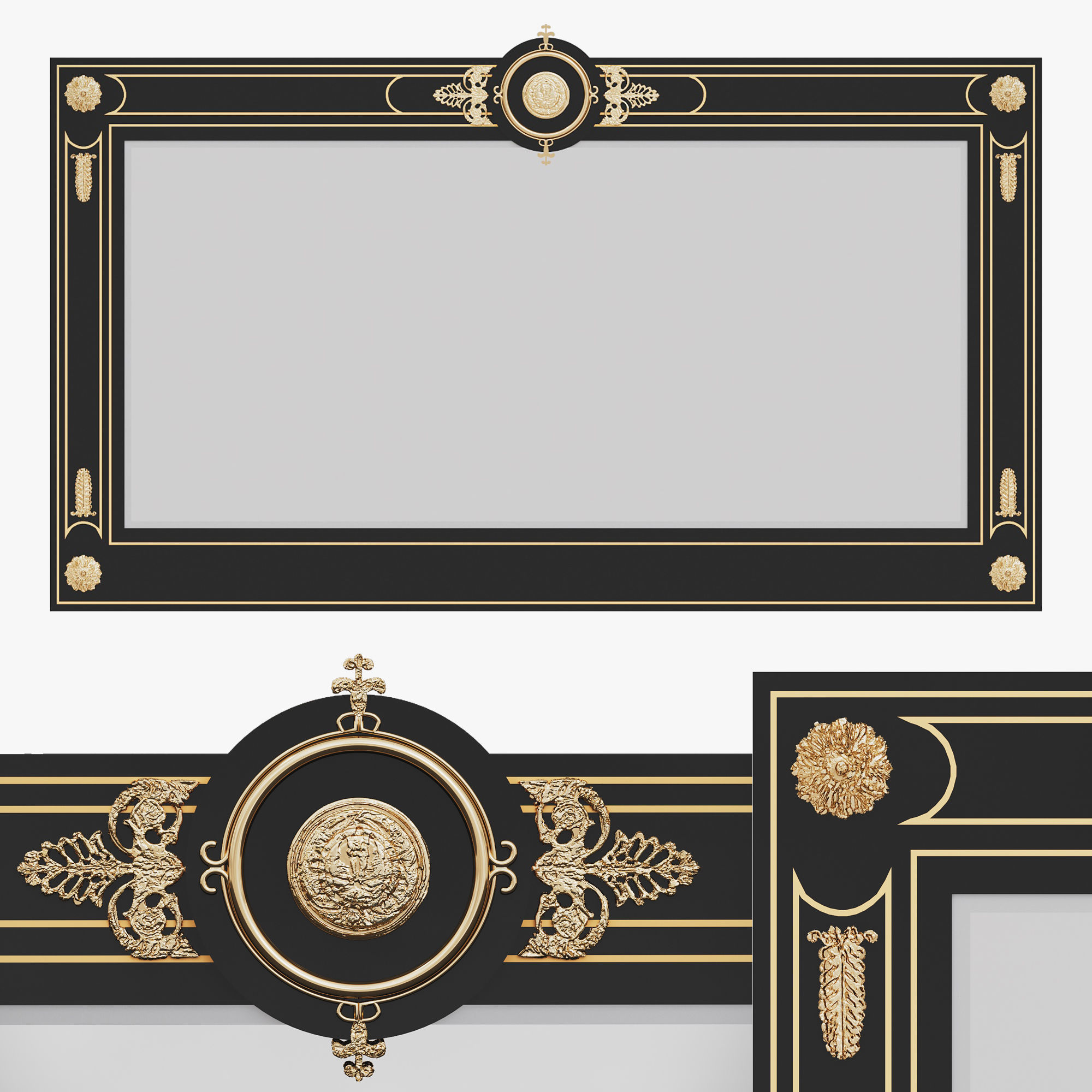 MARINER luxury FRAME RIVOLI Mirror Low-poly 3D model_1