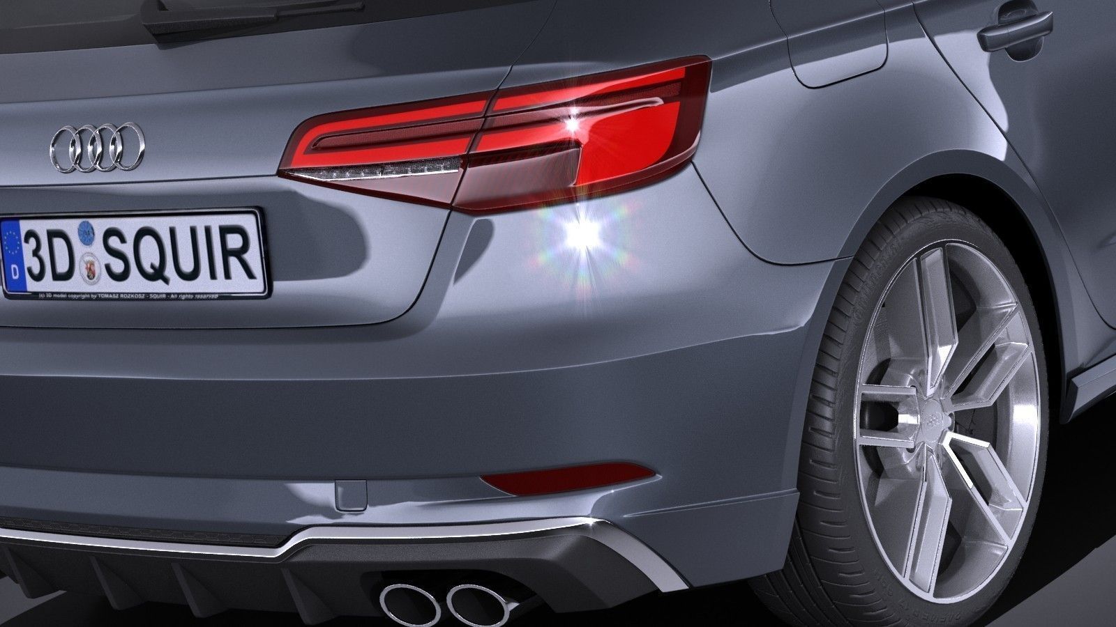 Audi S3 2017 5-door 3D model_3