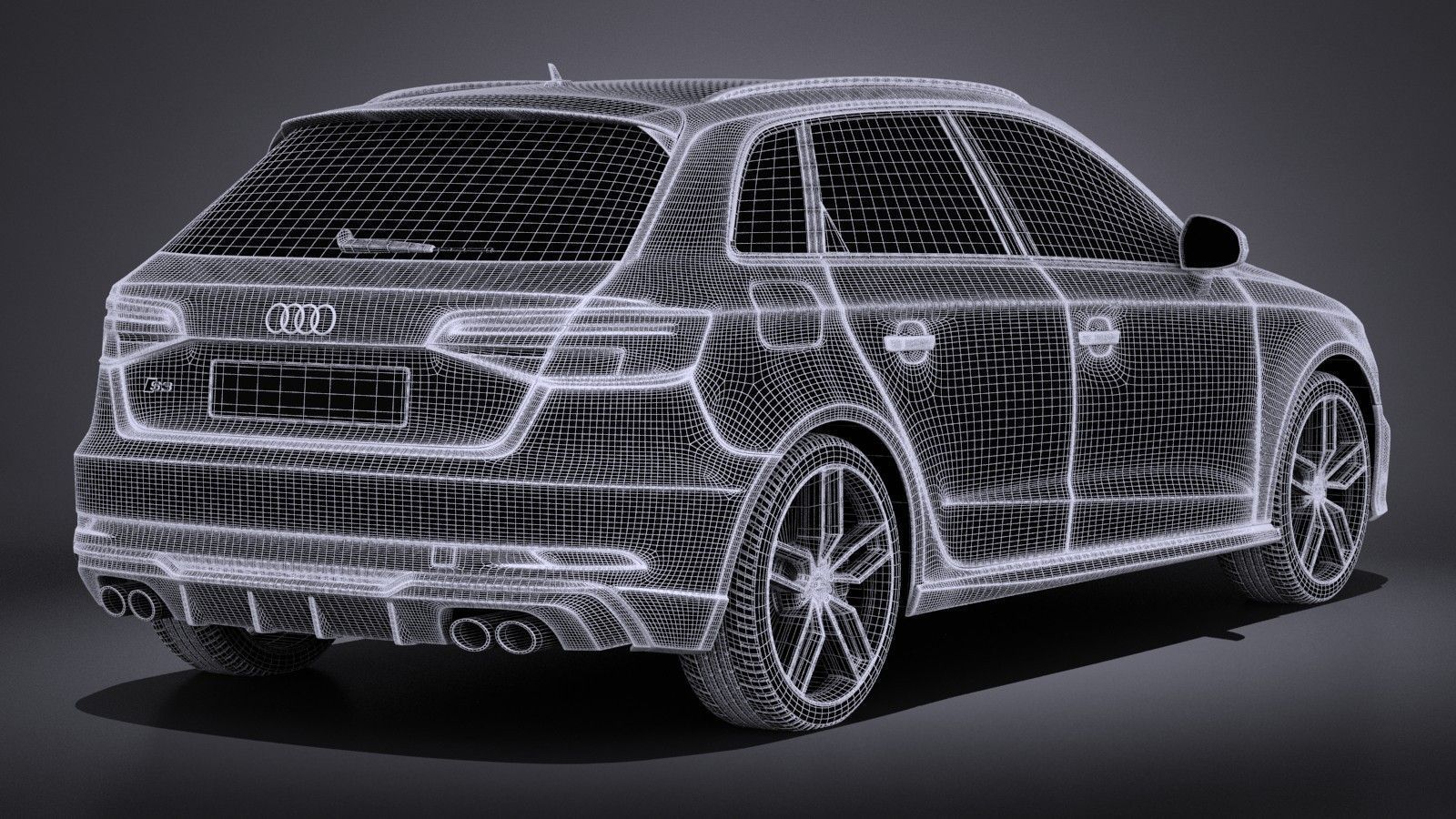 Audi S3 2017 5-door 3D model_13