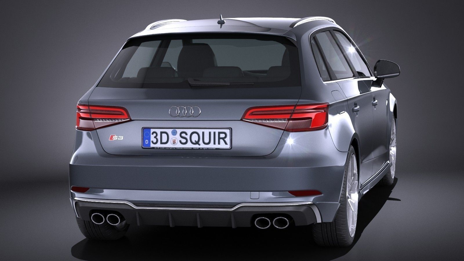 Audi S3 2017 5-door 3D model_4