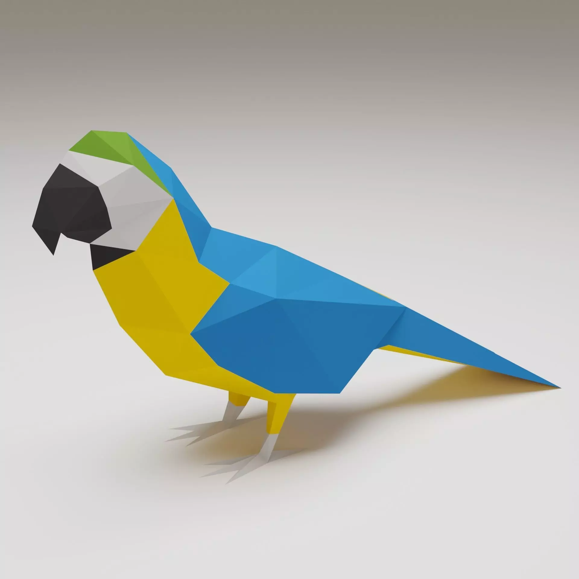 Bird - Blue-and-yellow Macaw 3D print model_0