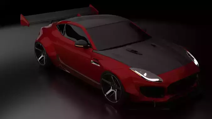 Modified Jaguar F-type sports car