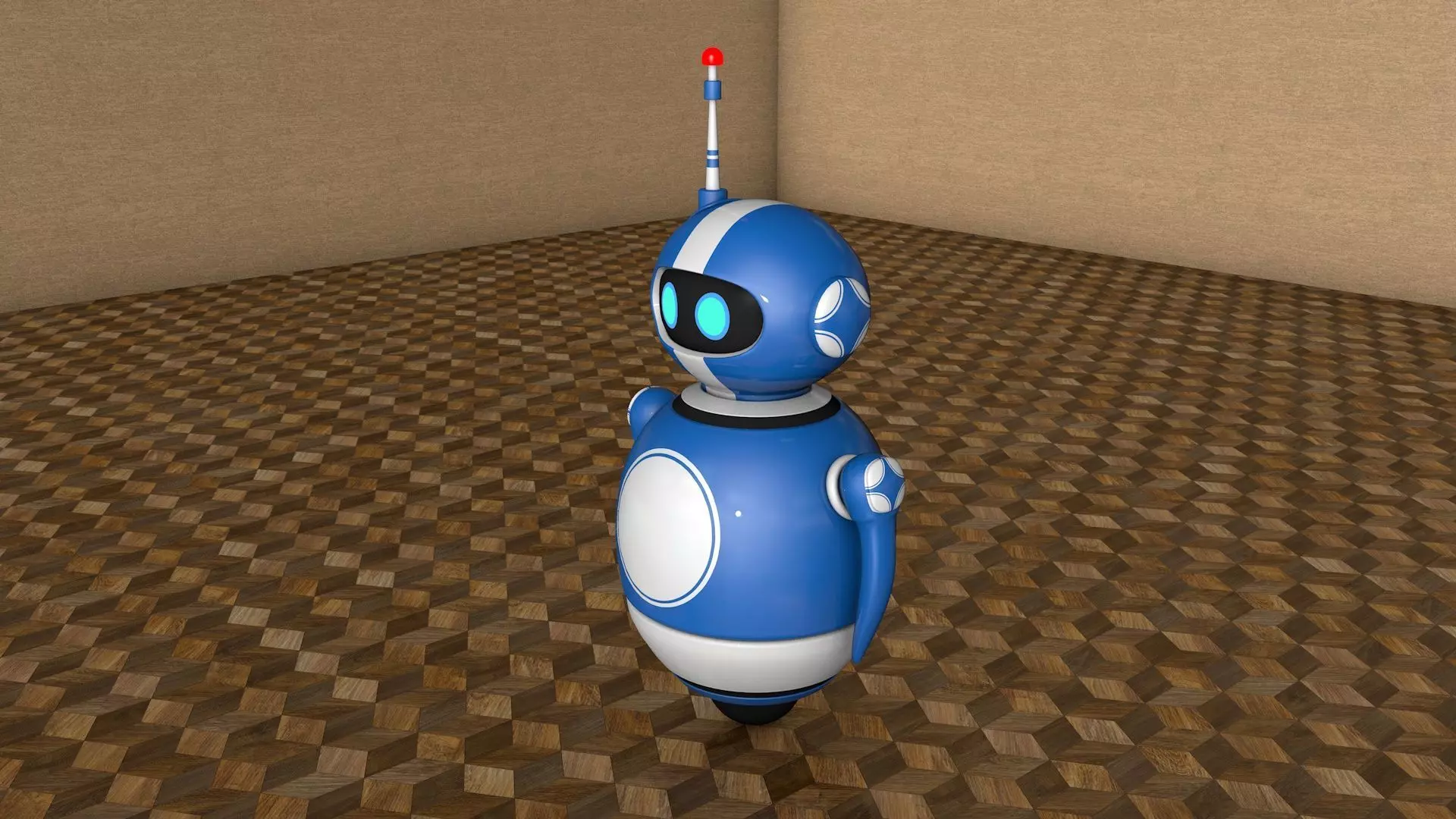 Robot with Rig 3D model_0