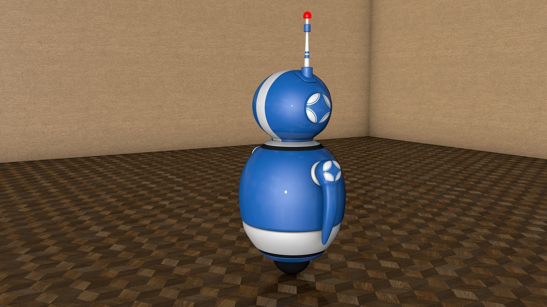 Robot with Rig 3D model_2