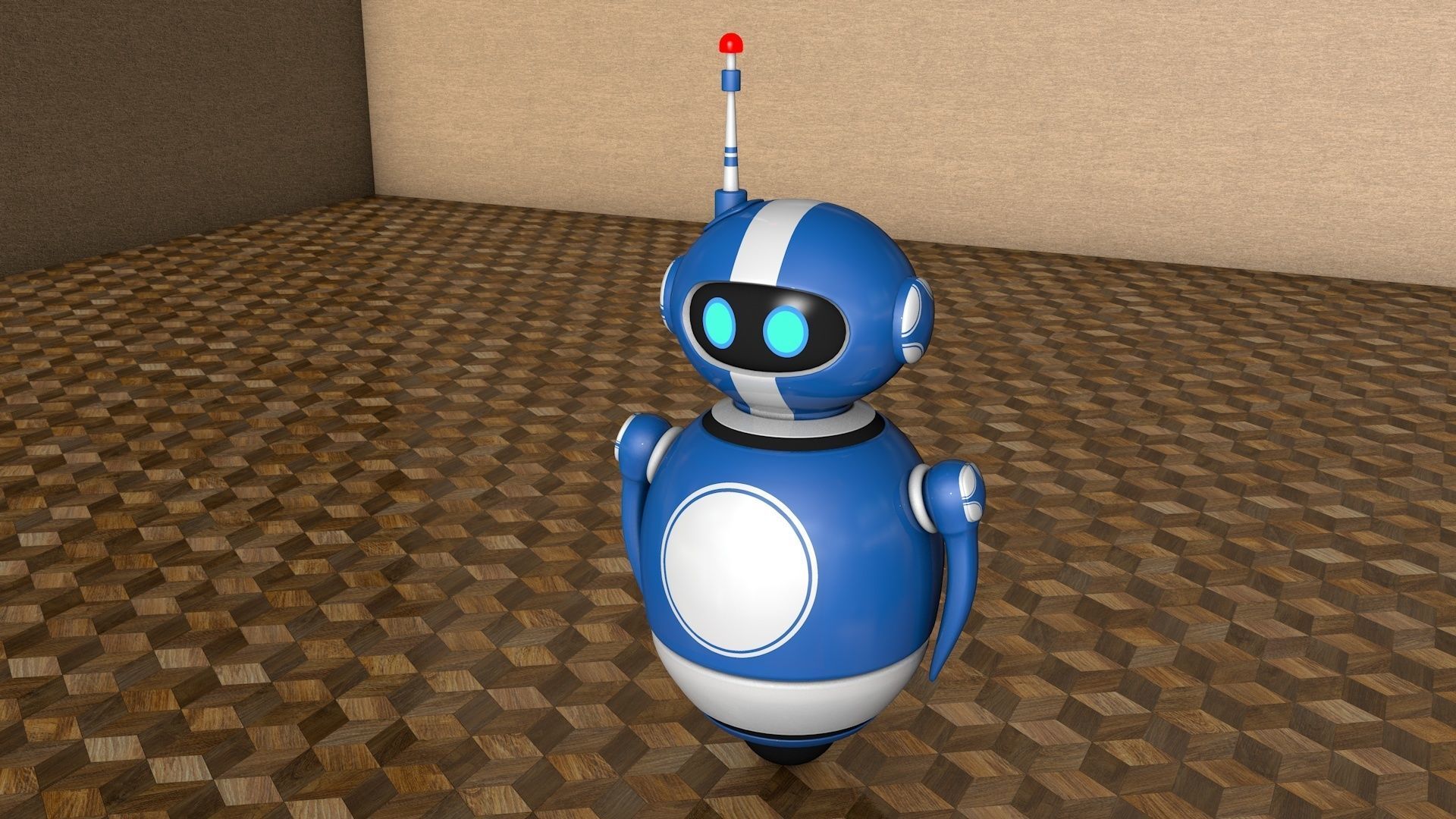 Robot with Rig 3D model_4